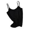 Ropa interior de fondo, camisola elástica sin mangas elegante, Tops con sujetador acolchado, camisetas sin mangas ajustadas, chaleco con sujetador, ropa interior