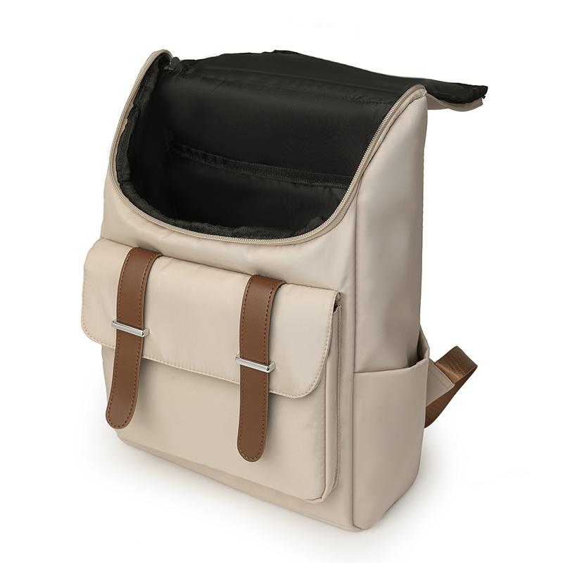 Backpack Women's Solid Color Schoolbag Large Capacity Backpack