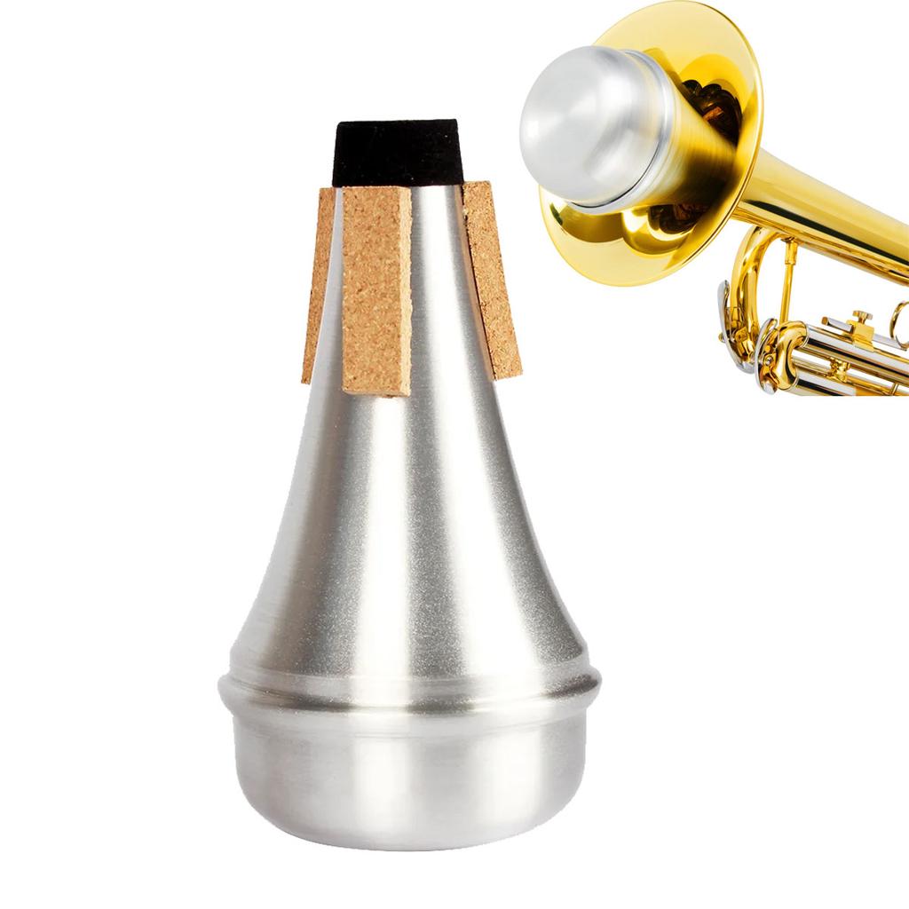 Trumpet Mute,Lightweight Aluminum Mini Trumpet Practice Mute Silencer for Jazz,Beginners and Students
