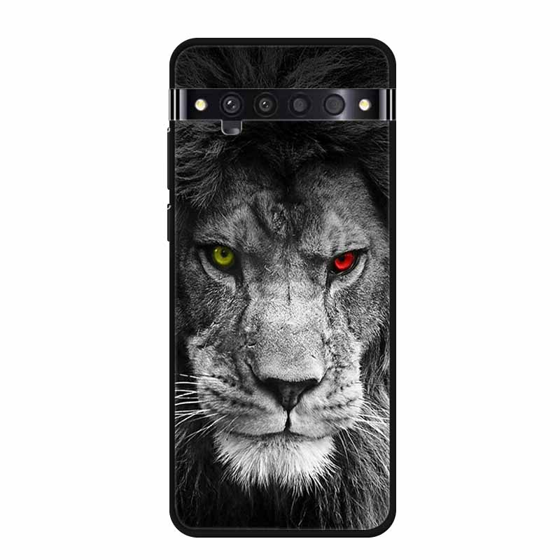 Für TCL 10 Pro Hüllen Weiches TPU Silikon Katze Löwe Rückseitenhüllen für TCL 10 Pro T799B T799H Cover Stoßfest Funda Capa TCL10Pro 6,47"