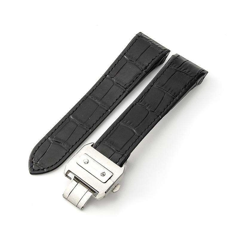 ONECowhide Leather Watch Strap for Cartier Santos 100 Series Watch Bracelet Waterproof Sweatproof 20mm 23mm Accessories ReplacementMN