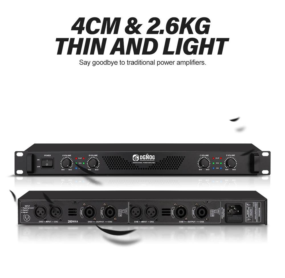 Dual Channel 1U Class D Stage Speaker Amplifier for Campus and Conference Rooms