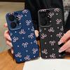 Bowknot Print Slim TPU Soft Leather Texture Case For Xiaomi 13T Pro Poco X6 Redmi Note 14 13 Pro 12 11 Matte Shockproof Lens Protection Phone Cover