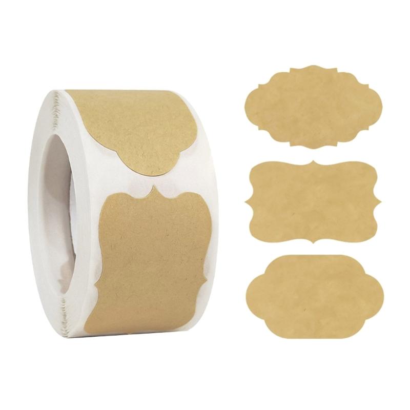 Household Labels Gift Sticker Adhesive Sticker Writeable Jams Label for Office Business Home Classroom Marking