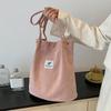 Bolso de hombro para mujer, moderno, versátil, de pana, de gran capacidad, portátil, para compras, bolso de viaje informal para mujer