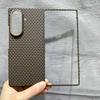 Funda Magnética Ultra Fina de Fibra de Carbono para Samsung Z Fold7, Protección Nano PC de Eje Medio