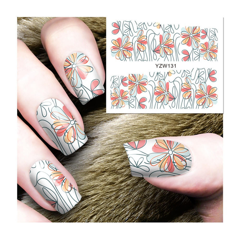 Water Decals Transfer Stickers Big Sheet Manicure Decoration