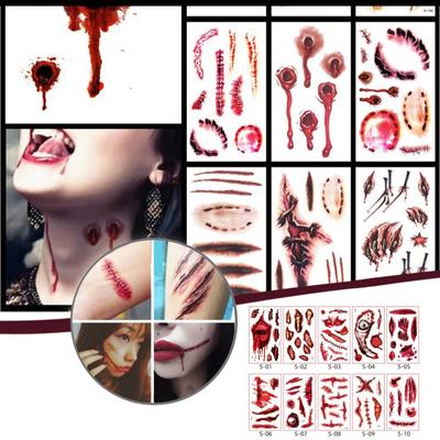 Halloween Einschussloch Wunde Aufkleber Narbe Zombie Make-up Aufkleber