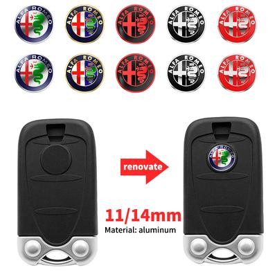 11mm 14mm Car Key Emblem Stickers Auto Door Keyhole Logo Decals For Stelvio Giulia 147 156 159 Giulietta Accessories