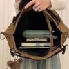 Tote Bag with Large Capacity and Multiple Pockets, for Commuting, with A Single Shoulder Strap and A Slanted Design.