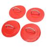 4 Pezzi Gommone DRing Pad Patch PVC Durevole Marino Acciaio Inossidabile Fibbia Fissa(Rosso )