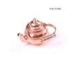 1 Pcs Dark Bronze Alloy 1/12 Dollhouse Miniature Copper Tea Kettle/Tea Pot