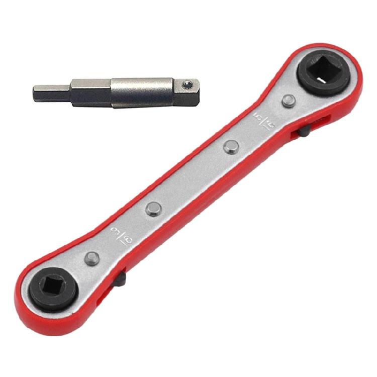 Air Conditioner Ratchet Wrench Hvac AC Val ve Service Wrench with Hexagon Bit