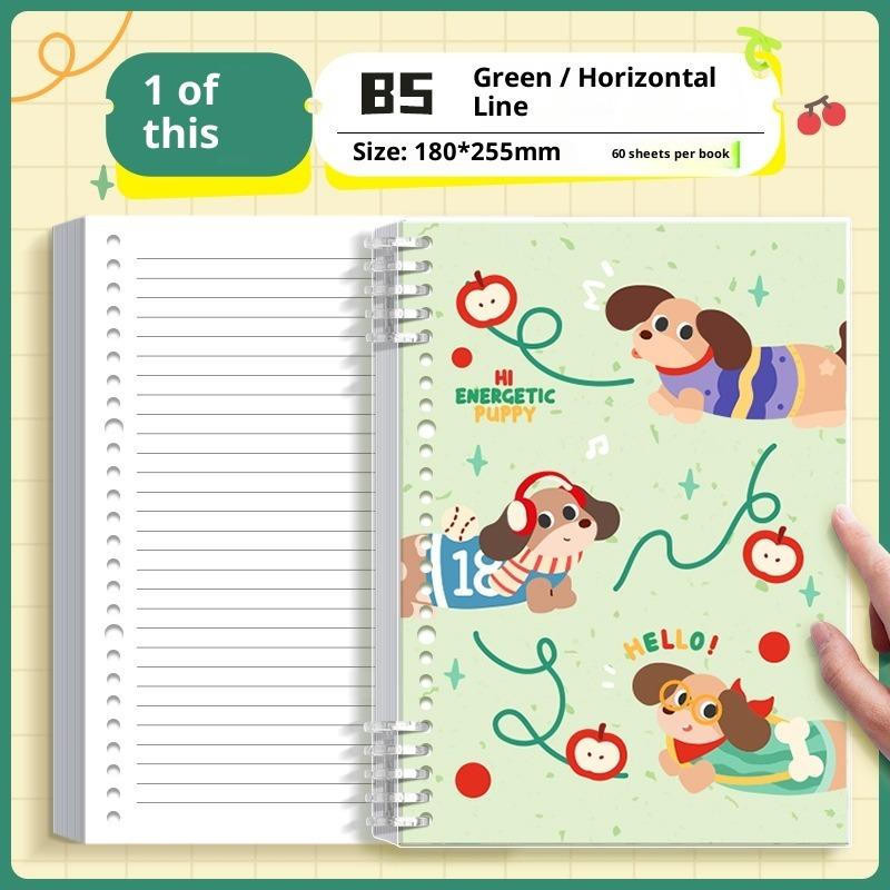 American Apple Loose-leaf Book High Value Coil Student Cute Girl Notebook Diary Stationery