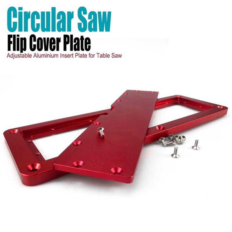 ABBP-Adjustable Red Electric Circular Saw Flip Cover Plate For Table Saws