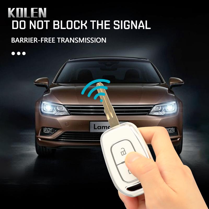 New Tpu Car Key Case Cover Fob For Renault Kwid Traffic Symbol Dacia Sandero Logan Duster 2 3 Buttons Accessories
