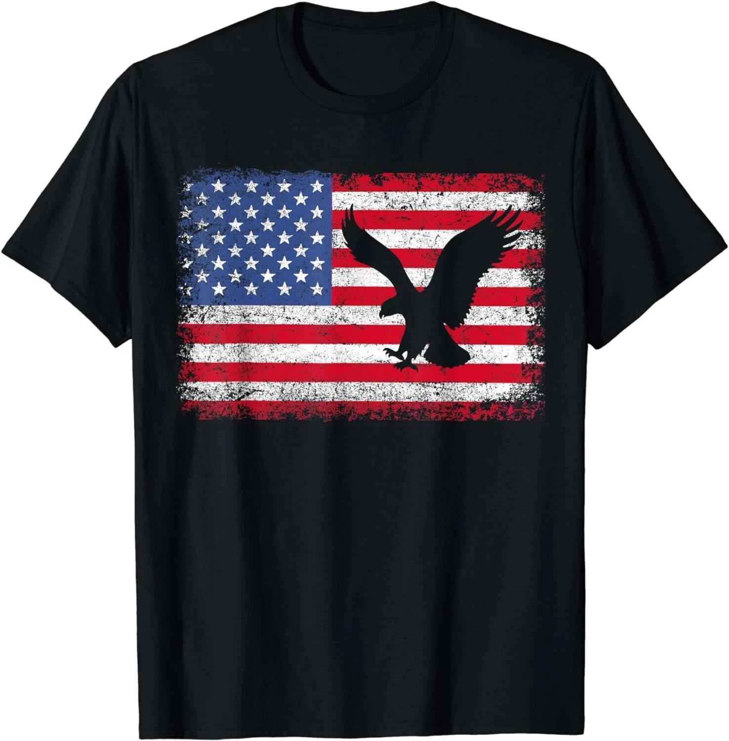 Patriotic Eagle T-Shirt 4th of July USA American Flag Gift Unisex T-Shirt S
