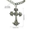 Vintage Cross Pendant Necklace for Women Goth Accessories Gothic Male Neck Long Chain Summer Aesthetic Holiday Gifts