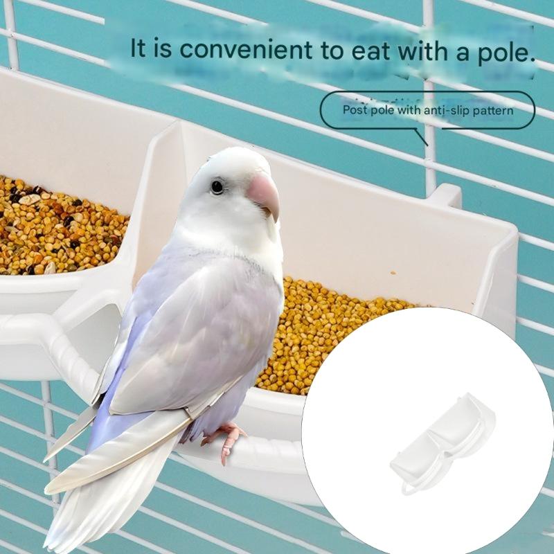 Hanging Bird Feeder with Perch Design for Dry Food Water Easy to Clean for Pigeons Parrots Canaries Finches 2PCS