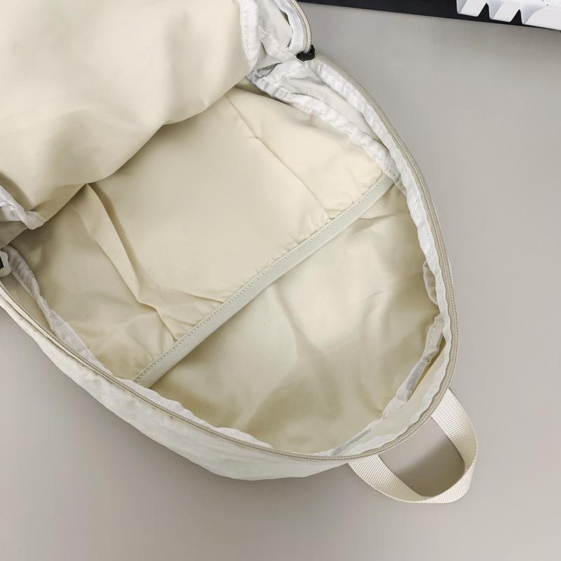 Solid Color Student Schoolbag Men Travel Bag Women's Small Backpack