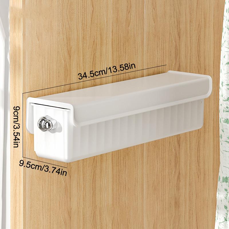 Convenient Three-In-One Wall-Mounted Storage Organizer For Underwear And Socks Space-Saving Wall-Mounted Drawer Organizer белый