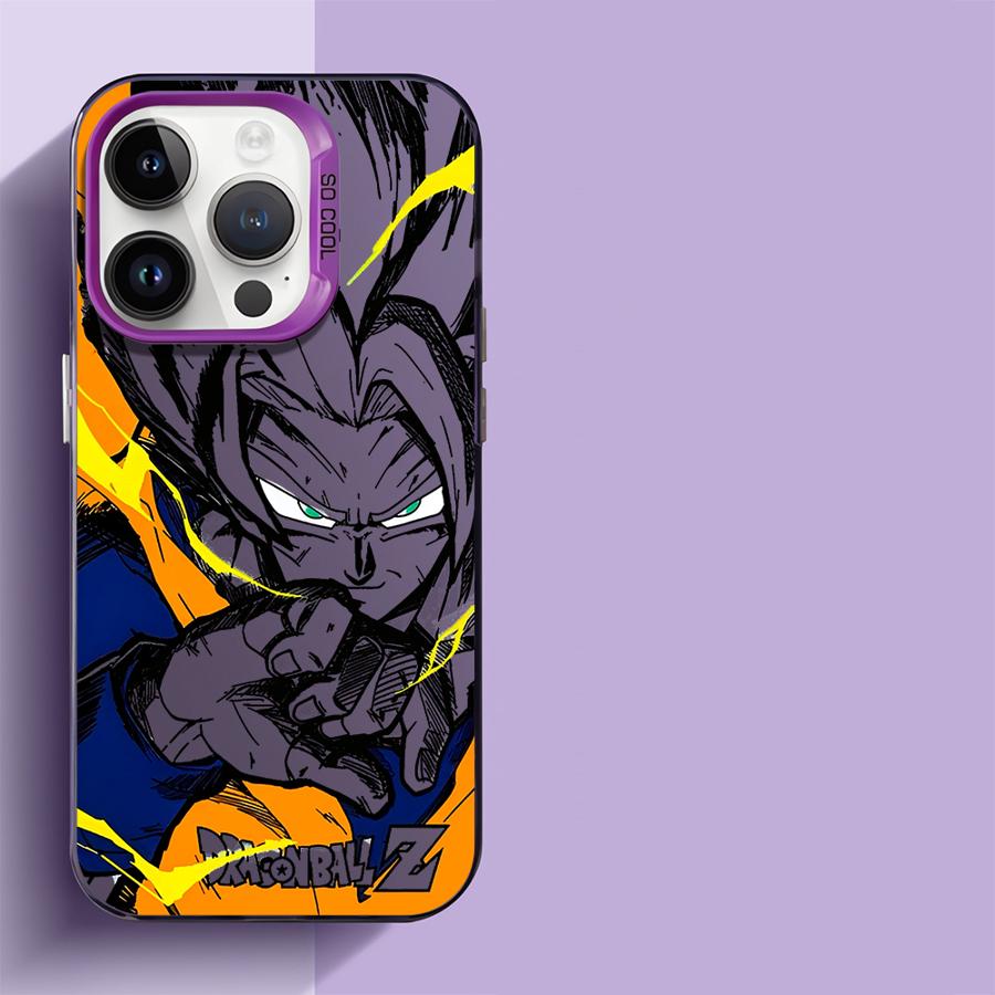 

Японское Аниме DBZ Крутой Чехол для Apple iPhone 16 15 11 13 14 Pro Max 12 16ProMax 15Pro Матовый Защита Объектива Гальванизированный Чехол для Телефона for iPhone 11 какао