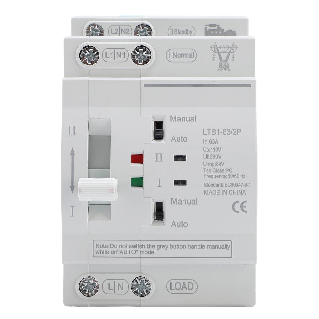 Double Power Automatic Transfer Switch DIN Rail ATS Mini Generator Changeover Switch 32A