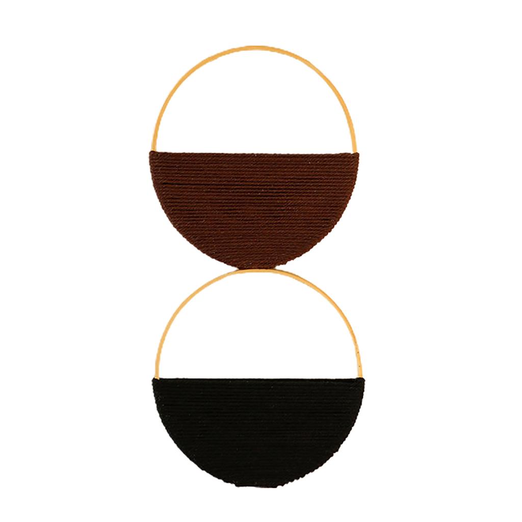 Pack of 2pcs Unique Woven Wall Hangings Round Shaped Wall Decor Bohemian Home Decorations for Apartments Dorm Crib