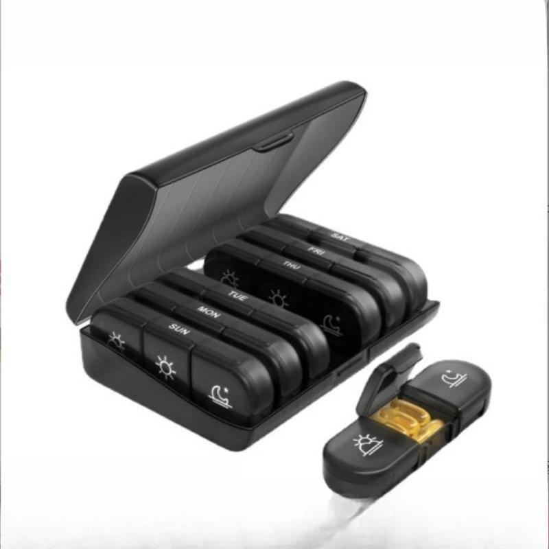 

21-grid Rainbow Medicine Box Seven Days A Week 21-grid Medicine Box Sorting Box Portable Plastic Compartment Medicine Box