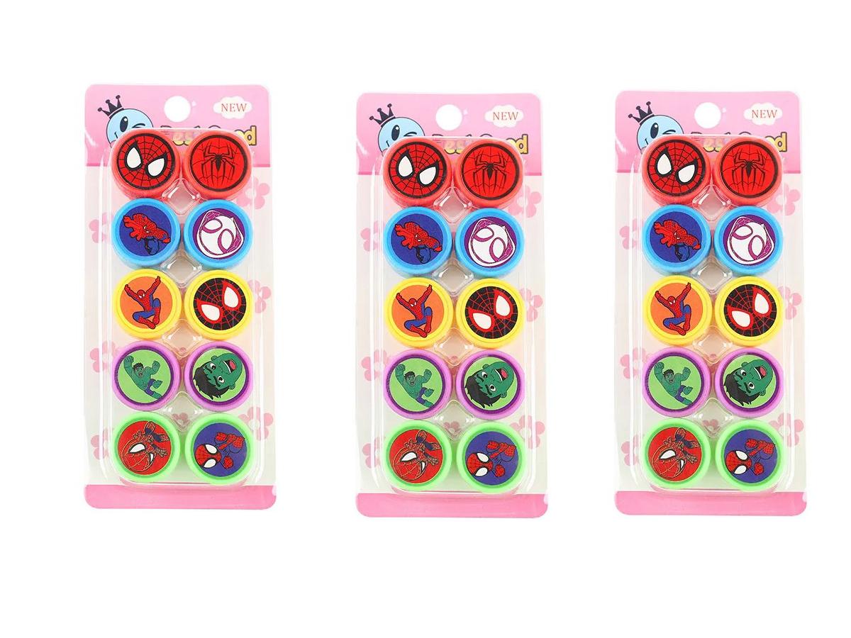 10/20/30 stuks Spiderman Stempelzegels Feestartikelen Verjaardagscadeaus voor Kinderen Goody Bag Vullers Klaslokaal Beloningen Prijzen Jongens Cadeaus
