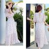Teddy Summer Resort Long Maxi Short Sizes M and Baby Pink Women's Dress, Length, Sleeves, Chiffon, Sheer, A-Line, Tops1026, H