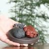 Zisha Qiankun Niu Statuette Ceramic Lucky Cow Crafts Cute Home Decoration Accessories Chinese Tea Set Ornaments Statue