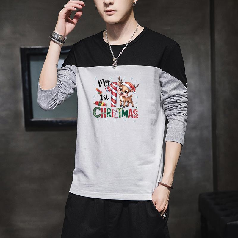 My deer's first Christmas transfer iron hot press application Clothes stickers Shirt fur coat hat decals Clothes stickers decals