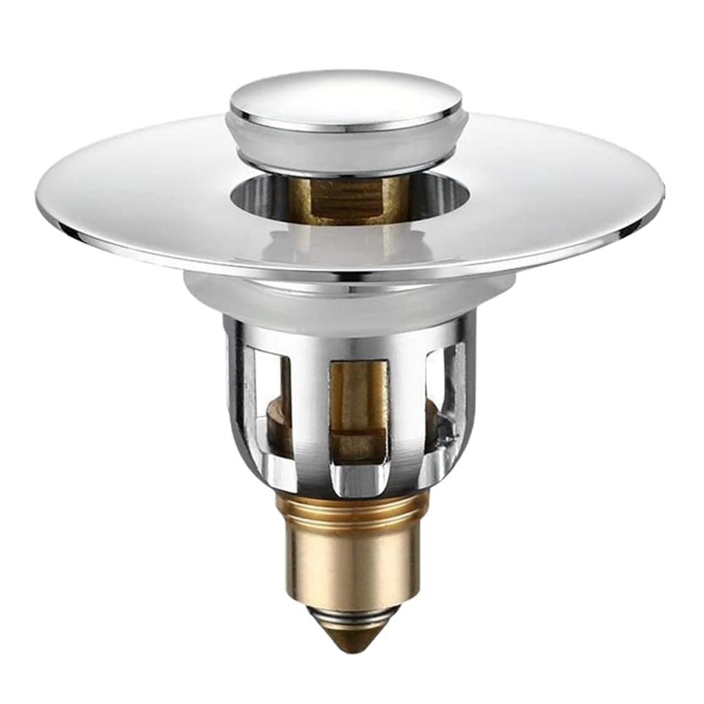 Universal Bathroom Sink Stopper, Upgraded Pop-Up Sink Drains Strainer Plug Basin Bathtub Bounce Drain Filter Hair Catcher