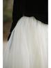 Jacquard Heavy Duty Mesh Midi Skirt: High Waist Large Swing Tulle Skirt