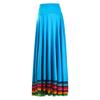 Women Colorful Elastic Dance Skirt for Flamenco Ballroom Dance Folk Dancing Stage Performance Costume