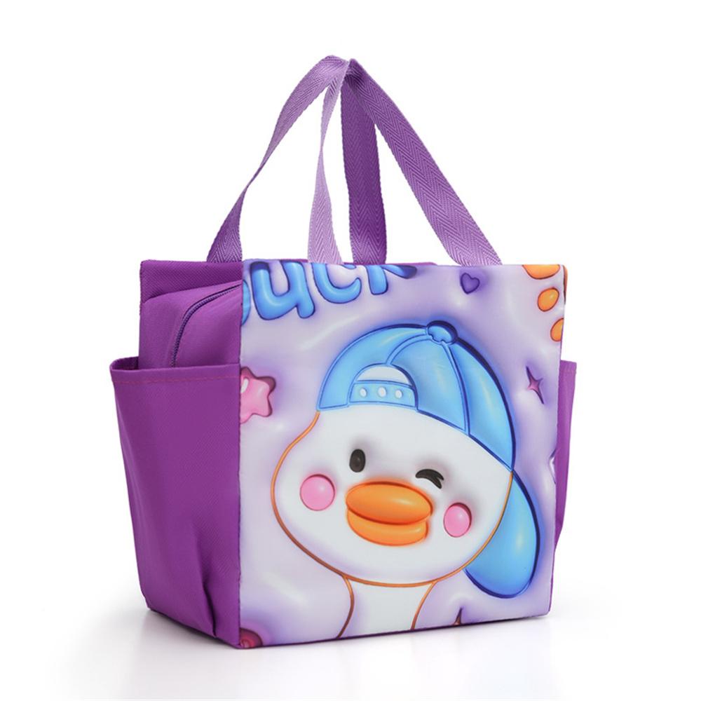 Cute 3D Printed Cartoon Lunch Bag Insulated Thermal Food Portable Lunch Box Functional Food Picnic Lunch Bags for Women Kids