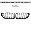 Pair Gloss Black Front Bumper Grille Grilles For BMW F34 335i GT 328i GTxDrive 2014 2015 2016 Not Fit For Sedan and Wagon
