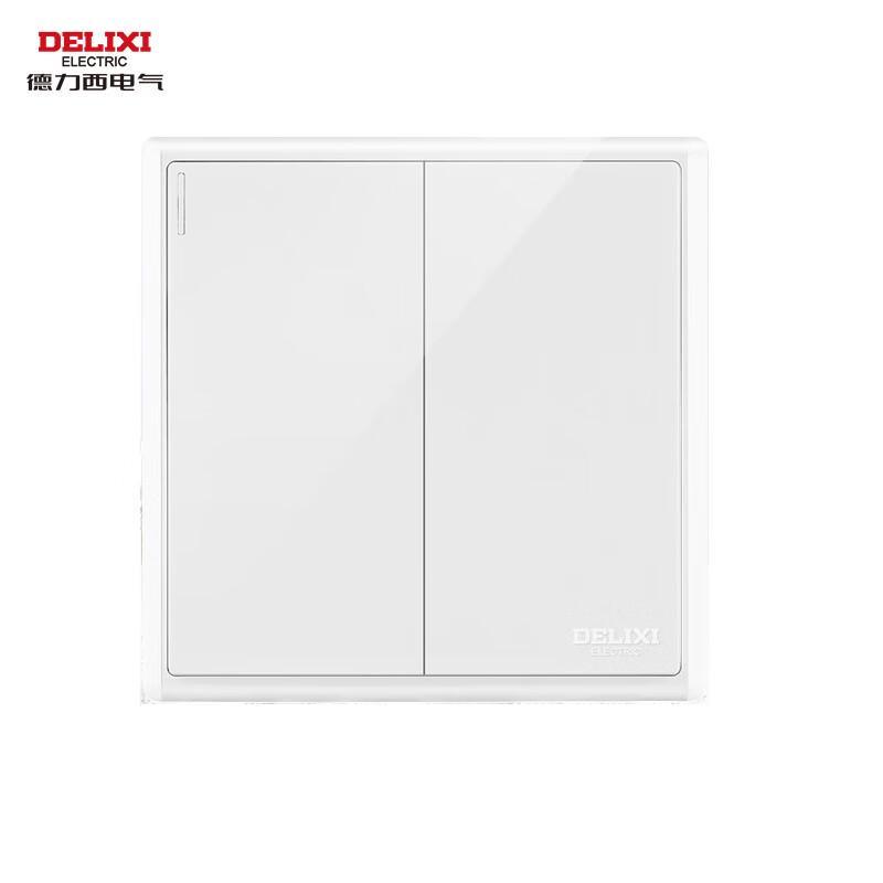 Delixi Electric Type 86 2-Gang Single Control Wall Switch