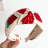 Pretty Knitting Floral Embroidery Tape Knotted Hairbands for Women Girls Shopping Party Photography Head Wears