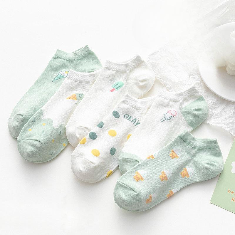 Ladies' Short Socks, Shallow Socks, Summer, Thin and Cute Short Boat Socks, Women's Low-top, Trendy Summer Style