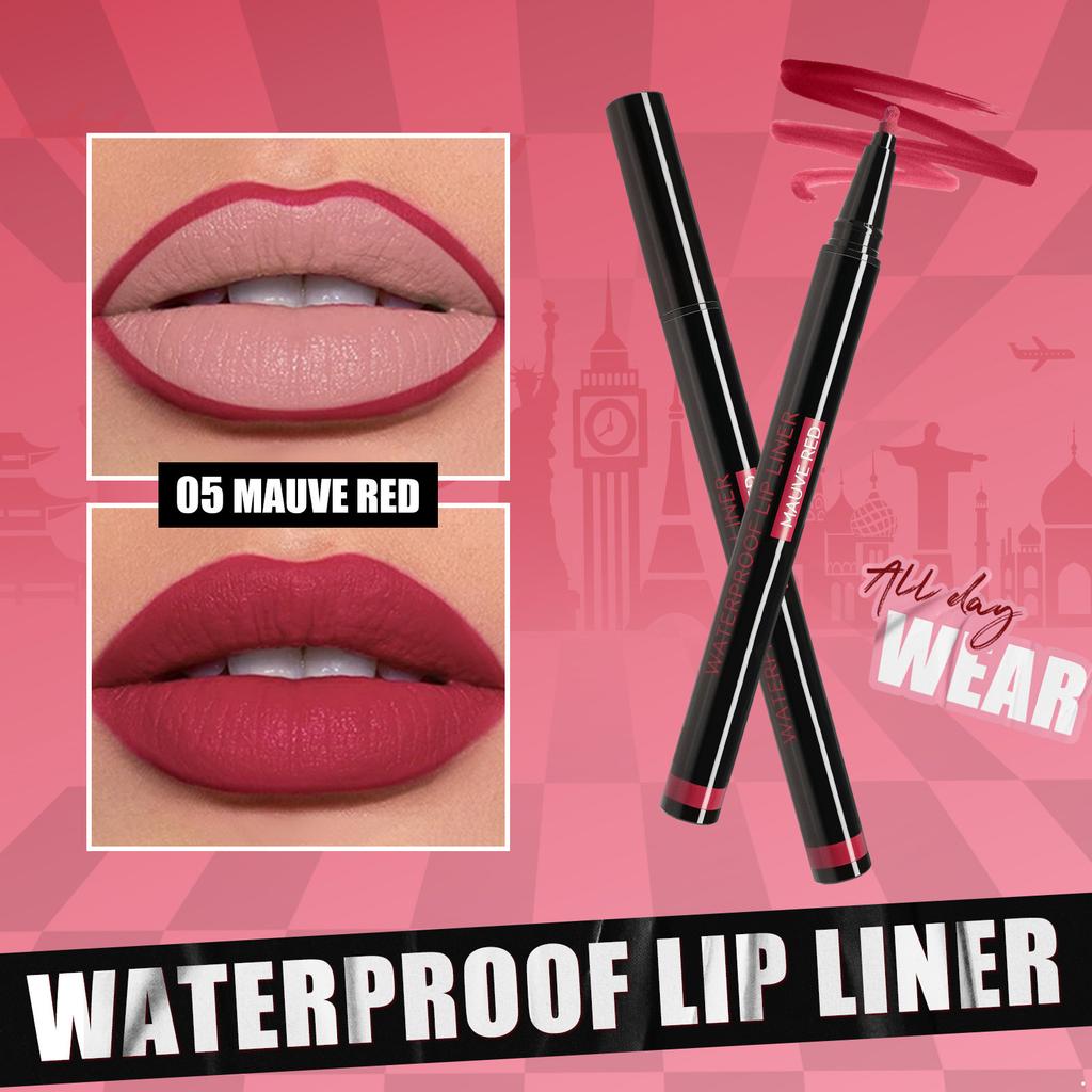 Matte Lip Liner, Water Resistant & Smudge-proof, Pigmented Color for Daily Casual, Office, or Party Use