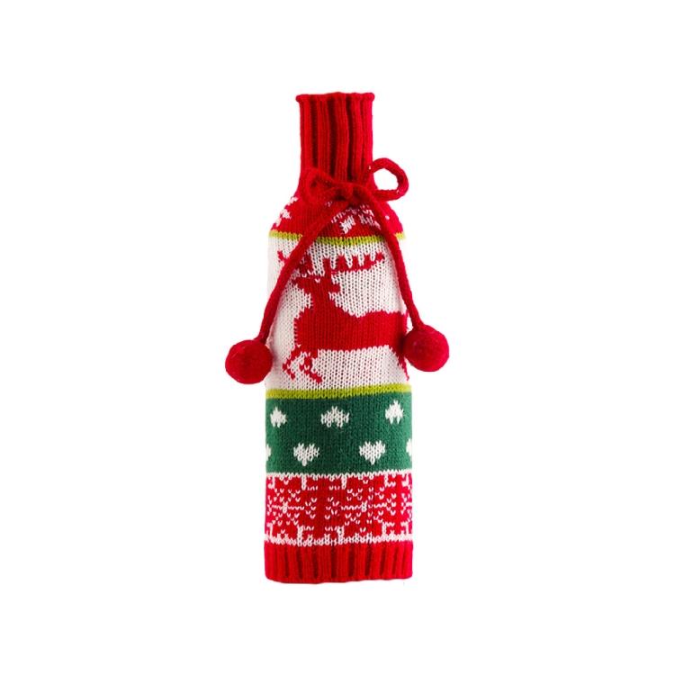 Christmas Wine Bottle Cover for Creative Wine Bottle Sweaters Festival Dress 1