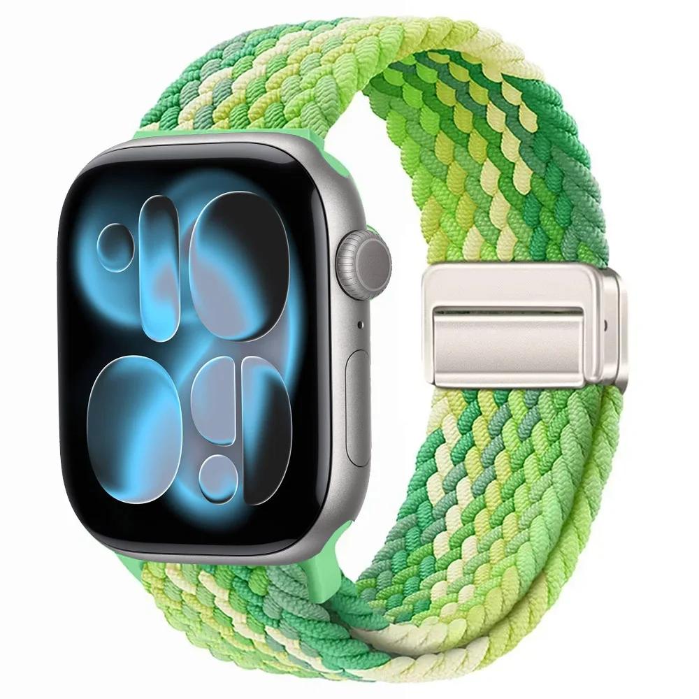 Nylon Strap for Apple Watch 11 10 46mm 42mm/Ultra 3 2 1 49mm Magnetic buckle Wristband iWatch 9 8 7 6 5 4 SE 45mm 44mm 41mm 40mm