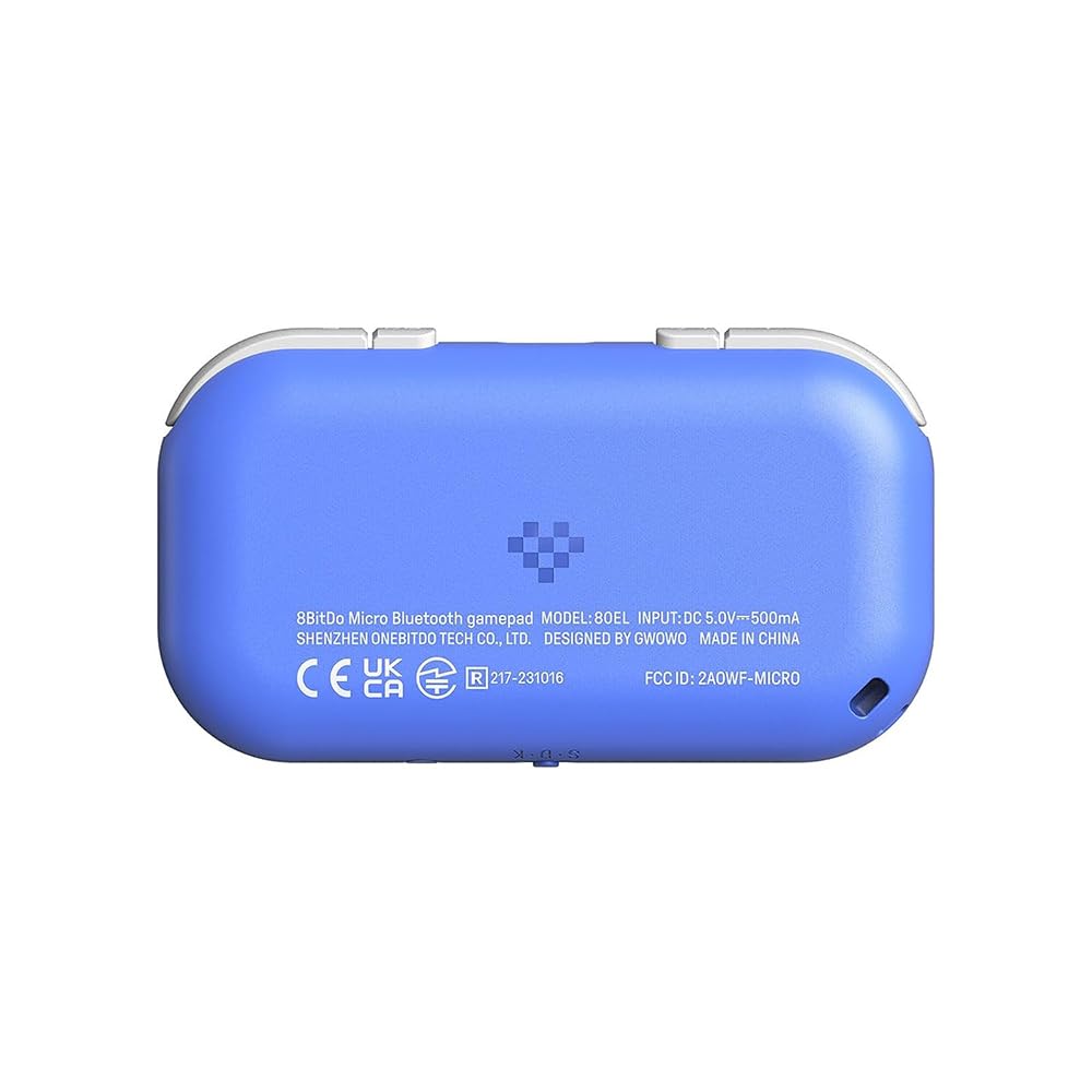 8BitDo Micro Bluetooth Gamepad Blue Controller for Switch and Android - Switch, Ultra-Small