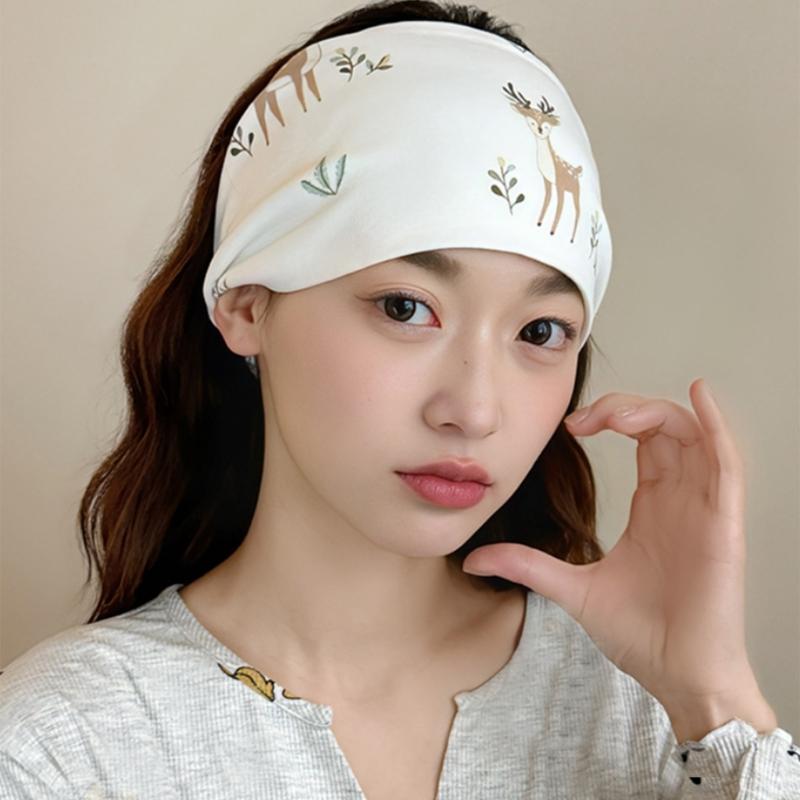 Double Layer Cotton Maternity Beanies Postpartum Headwear Soft Breathable Stretchy Nursing Head Cover For New Mothers