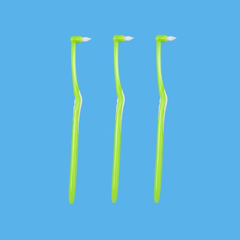 Little Deer Mom Orthodontic Single Tuft Toothbrush (6-Pack)