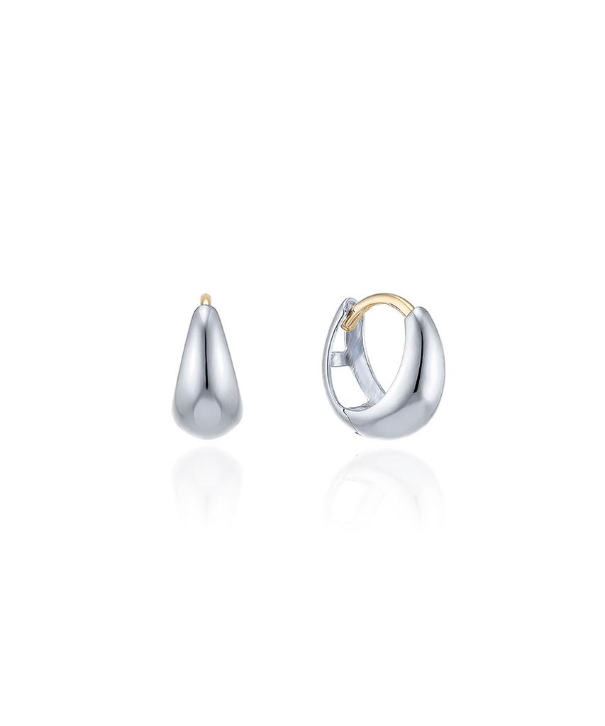 Lloyd Volume Teardrop 10K Gold One-Touch Hoop Earrings Lotp3011T