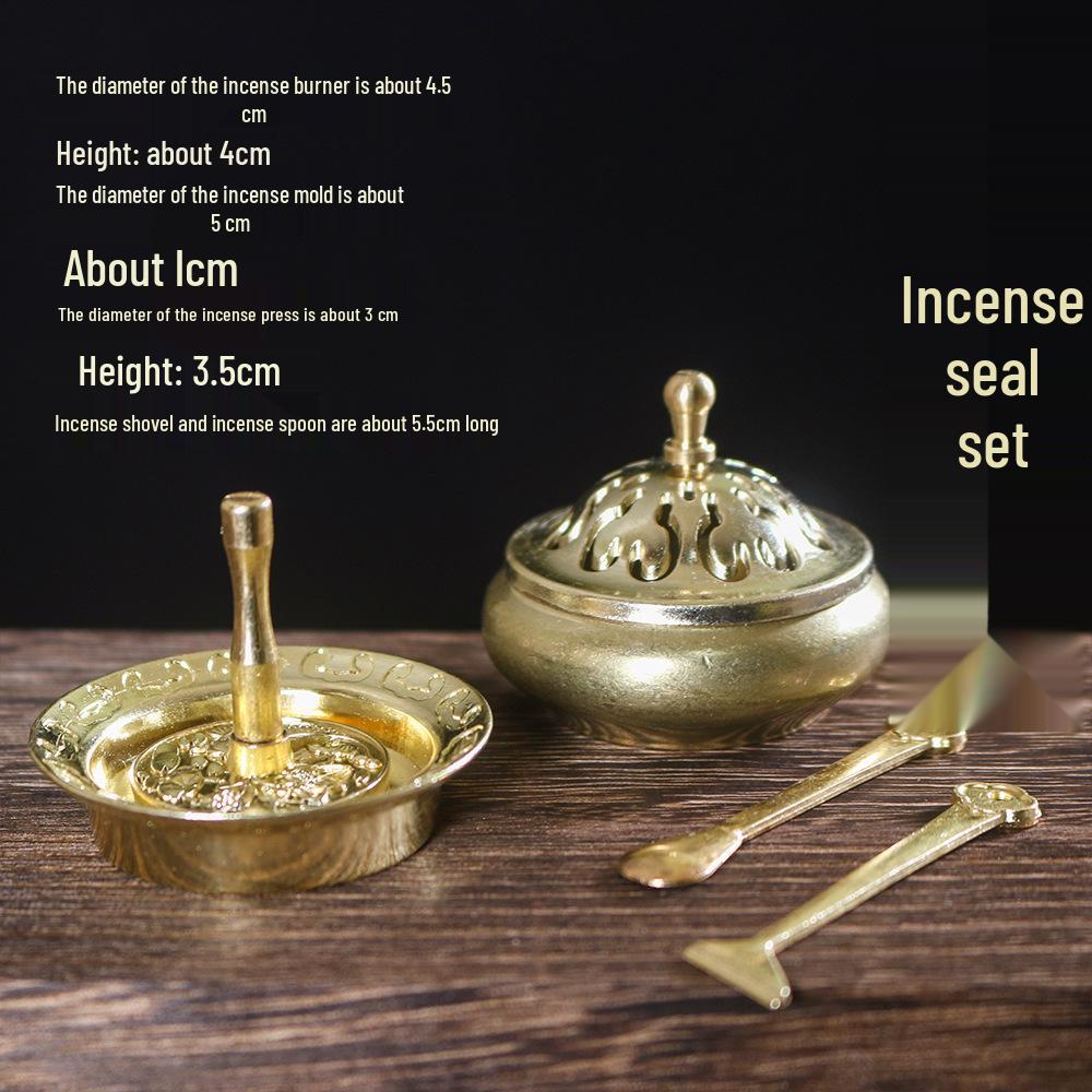 Antique Style Mini Incense Burner Set with Traditional Handmade Design