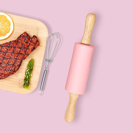 Useful Ergonomics Handle Easy Clean Food-grade Noodle Biscuit Rolling Pin for Home Kneading Stick